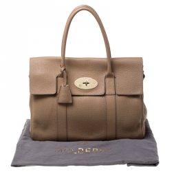 Pre Owned Mulberry Light Brown Grained Leather Bayswater Satchel