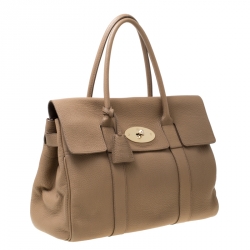 Pre Owned Mulberry Light Brown Grained Leather Bayswater Satchel