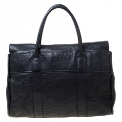 Pre Owned Mulberry Black Leather Heritage Bayswater Satchel