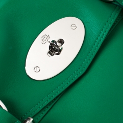 Pre Owned Mulberry Green Leather Alexa Satchel 