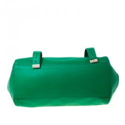 Pre Owned Mulberry Green Leather Alexa Satchel 