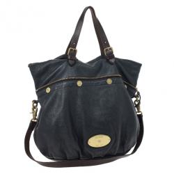 Pre Owned Mulberry Black Leather Mitzy Tote