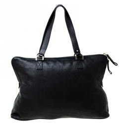 Pre Owned Mulberry Black Leather Euston Tote