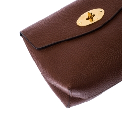 Mulberry Brown Leather Cosmetic Pouch 
