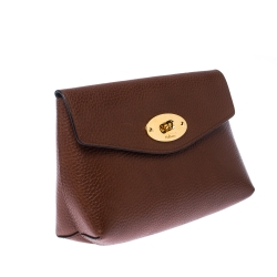 Mulberry Brown Leather Cosmetic Pouch 