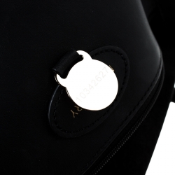 Pre Owned Mulberry Black Leather Blossom Shopper Tote