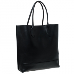 Pre Owned Mulberry Black Leather Blossom Shopper Tote