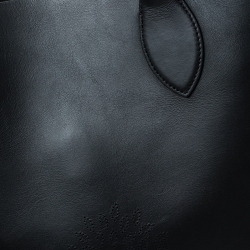 Pre Owned Mulberry Black Leather Blossom Shopper Tote
