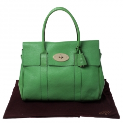 Pre Owned Mulberry Lime Green Leather Bayswater Satchel