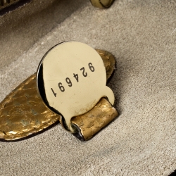 Pre Owned Mulberry Gold Python Leather Limited Edition Bayswater Satchel