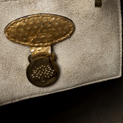 Pre Owned Mulberry Gold Python Leather Limited Edition Bayswater Satchel