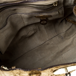 Pre Owned Mulberry Gold Python Leather Limited Edition Bayswater Satchel