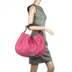 Pre Owned Mulberry Pink Leather Mitzy Hobo