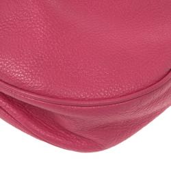 Pre Owned Mulberry Pink Leather Mitzy Hobo