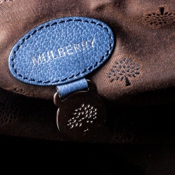 Pre Owned Mulberry Blue Leather Medium Del Rey Satchel