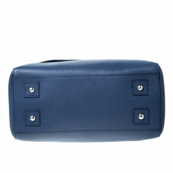 Pre Owned Mulberry Blue Leather Medium Del Rey Satchel