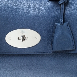 Pre Owned Mulberry Blue Leather Medium Del Rey Satchel