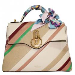 Mulberry Beige Leather Mini Seaton Top Handle Bag