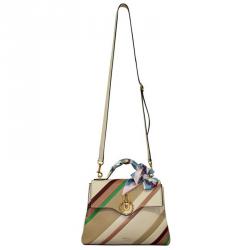 Mulberry Beige Leather Mini Seaton Top Handle Bag