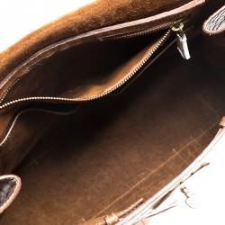 Mulberry Tan Croc Embossed Leather Bayswater Satchel