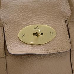 Pre Owned Mulberry Pebbled Beige Bayswater Tote