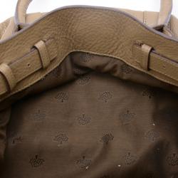 Pre Owned Mulberry Pebbled Beige Bayswater Tote