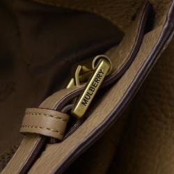 Pre Owned Mulberry Pebbled Beige Bayswater Tote