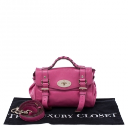 Mulberry Pink Leather Mini Alexa Crossbody Bag