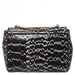 Mulberry Black/White Python Leather Small Lily Shoulder Bag