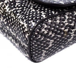 Mulberry Black/White Python Leather Small Lily Shoulder Bag