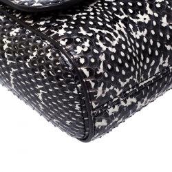 Mulberry Black/White Python Leather Small Lily Shoulder Bag