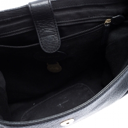 Mulberry Black Leather Flap Shoulder Bag