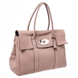 Pre Owned Mulberry Old Rose Grained Leather Bayswater Satchel
