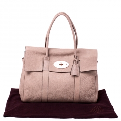 Pre Owned Mulberry Old Rose Grained Leather Bayswater Satchel
