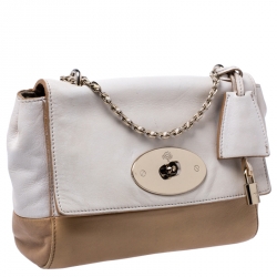 Mulberry Cream/Tan Leather Small Lily Shoulder Bag