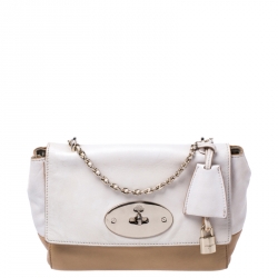 Mulberry Cream/Tan Leather Small Lily Shoulder Bag