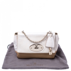 Mulberry Cream/Tan Leather Small Lily Shoulder Bag