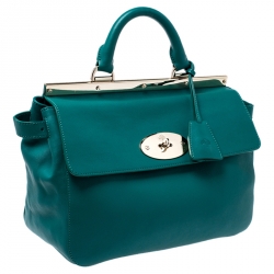 Mulberry Green Leather Top Handle Bag