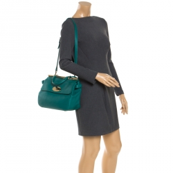 Mulberry Green Leather Top Handle Bag