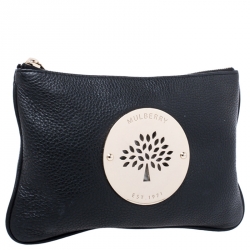 Mulberry Black Leather Daria Pouch