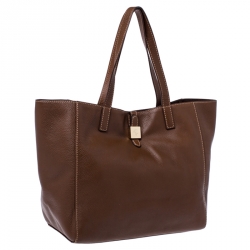 Pre Owned Mulberry Brown Leather Shopper Tote