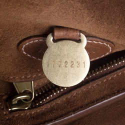 Mulberry Brown Croc Embossed Leather East West Bayswater Satchel