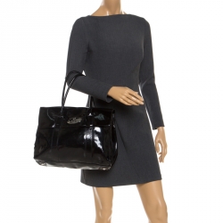 Mulberry Black Patent Leather Bayswater Satchel