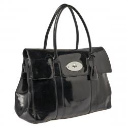 Mulberry Black Patent Leather Bayswater Satchel