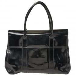 Mulberry Black Patent Leather Bayswater Satchel