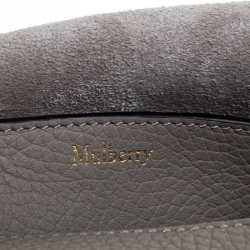Pre Owned Mulberry Grey Leather Mini Keeley Shoulder Bag