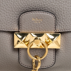 Pre Owned Mulberry Grey Leather Mini Keeley Shoulder Bag
