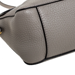 Pre Owned Mulberry Grey Leather Mini Keeley Shoulder Bag