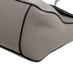 Pre Owned Mulberry Grey Leather Mini Keeley Shoulder Bag