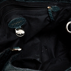 Mulberry Dark Green Python Embossed Leather Alexa Shoulder Bag